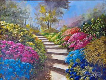 Quadro moderno, dipinto a mano, acrilico su tela