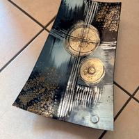 Vassoio-piatto in ceramica Raku