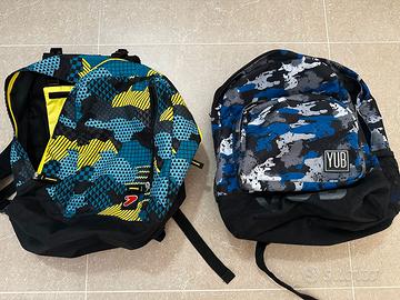 Due zaini utilizzabili comodamente per scuola