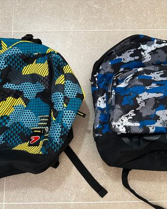 Due zaini utilizzabili comodamente per scuola