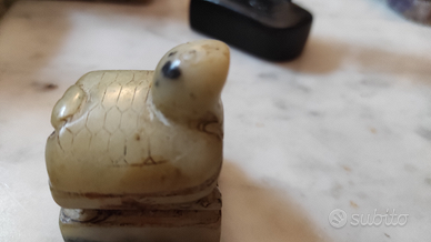 Antico sigillo Giada nefrite Cina XVIII