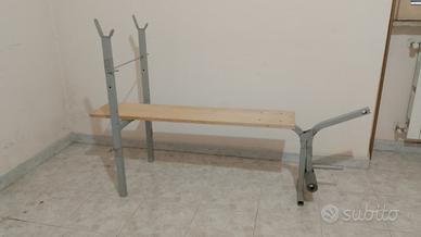 Panca allenamento + dischi 20 kg + bilanciere slim