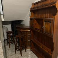 Mobile Bar completo in legno stile rustico