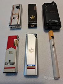 Accendini vintage con pubblicità sigarette 