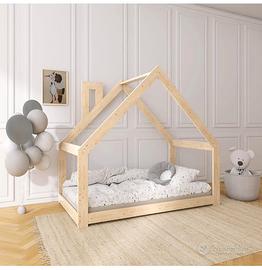 Letto a Casetta per Bambini + materasso memory