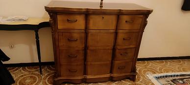 cassettiera scrivania noce massello