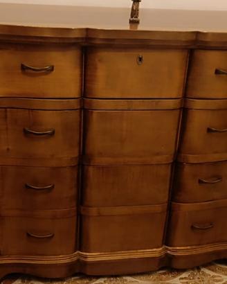 cassettiera scrivania noce massello