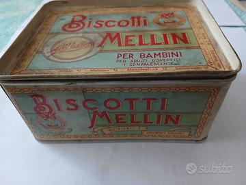 scatola pubblicitaria in latta 