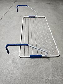 Stendibiancheria da balcone in acciaio bianco