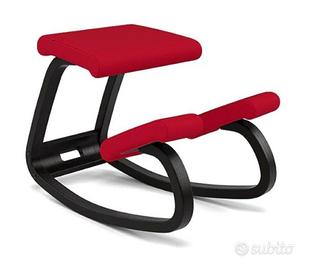 Varier Variable legno nero tessuto Revive rosso