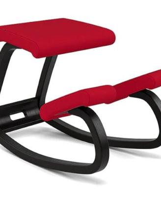 Varier Variable legno nero tessuto Revive rosso