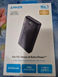 Powerbank Anker 20.000 mah 15W NUOVO mai usato