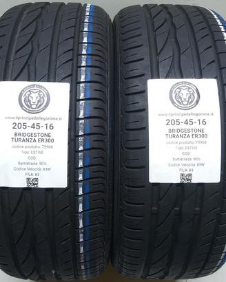 2 GOMME 205 45 16 BRIDGESTONE A75968