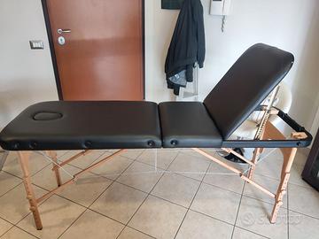 Lettino per estetica/massaggi in legno 3 zone