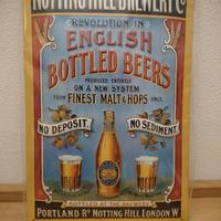 INSEGNA NOTTHING HILL BREWERY IN METALLO SMALTATA