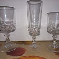 serviIo bicchieri vintage in cristallo d'Arques