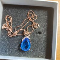 Nuova collana con pendente in argento 925 placcato