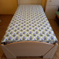 Letto singolo, rete, materasso