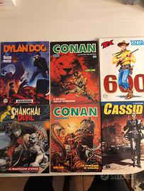 Blocco 6 Fumetti Dylan Dog Tex Cassidy Conan