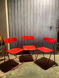 Sedie vintage space red anni 70