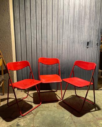 Sedie vintage space red anni 70