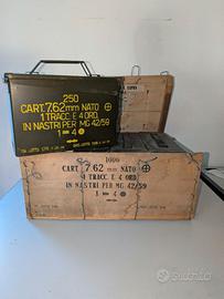Cassa Militare Vintage Legno e Metallo (VUOTA)