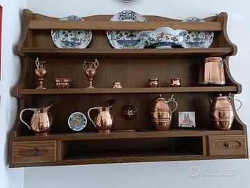 Mensola in legno – stile rustico con cassetti