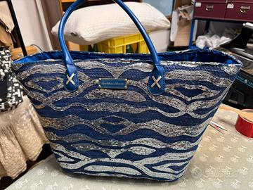 Borsa blu strass