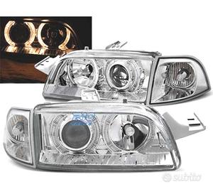 FARI PER FIAT PUNTO 93-99 ANGEL EYES FONDO CROMATO