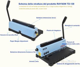 RAYSON Rilegatrice Spirale Metallica, Rilegatura 1