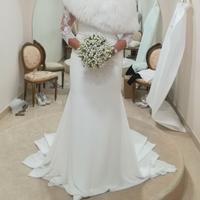 Abito da sposa in seta, scivolato TG M/42