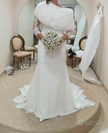 Abito da sposa in seta, scivolato TG M/42