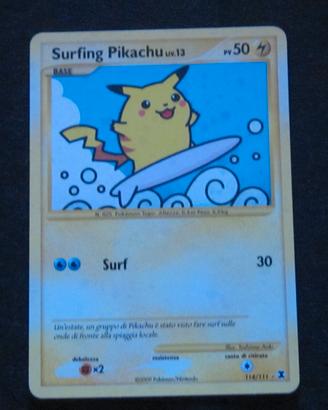 Pokemon Surfing Pikachu 114/111 Secret Rare Holo -