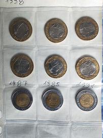 Monete in lire da mille e da cinqueceno