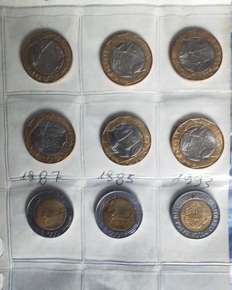Monete in lire da mille e da cinqueceno