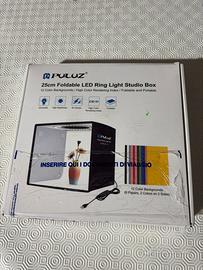 📸 PULUZ Mini Studio Fotografico LED 25cm – Nuovo
