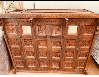 Mobile credenza stile  africano etnico legno
