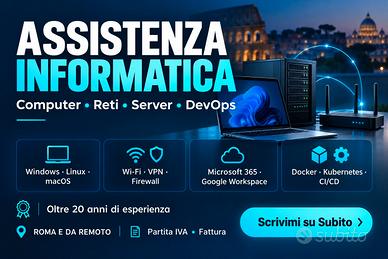 Assistenza PC e reti – Sistemista e DevOps a Roma