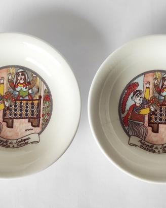 Piatti in ceramica decorati Giulietta e Romeo