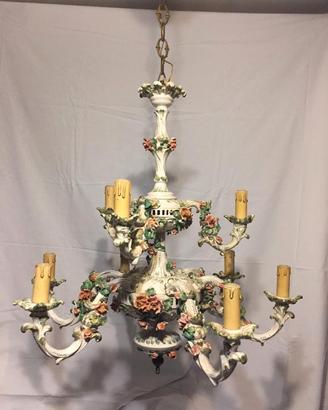 lampadario in ceramica
