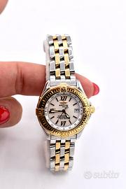 breitling orologio b-class D71365 acciaio e oro