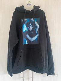 Felpa con cappuccio con  stampa Wednesday Addams