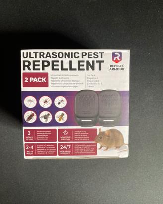 Coppia repellenti ultrasuoni per insetti e topi