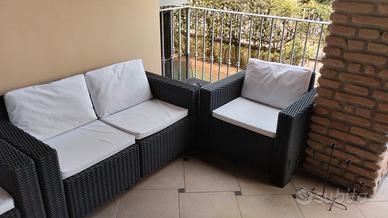 allibert set completo divano + poltrone e tavolino