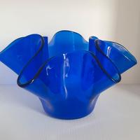 Vaso blu. Fazzoletto di Dogi in vetro di murano