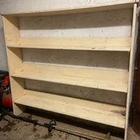 Scaffale in legno 200cm x 40cm h 185cm