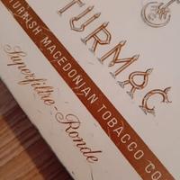 VECCHIA SCATOLA DI LATTA SIGARETTE TURMAC VINTAGE 