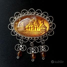 Spilla vintage da collezione dell'epoca sovietica