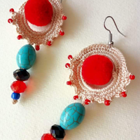 Orecchini pendenti bijoux donna con monachella