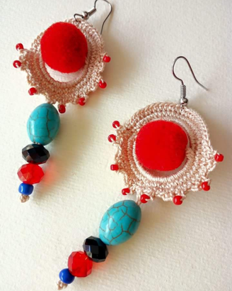 Orecchini pendenti bijoux donna con monachella